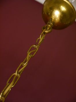 Preview: 6 square step chandelier brass crystal glass cone Preview: 6 square step chandelier brass crystal glass cone
