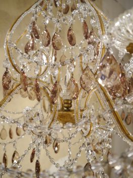 Preview: italian crystal chandelier with purple crystal 6 light Preview: italian crystal chandelier with purple crystal 6 light