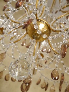 Preview: italian crystal chandelier with purple crystal 6 light Preview: italian crystal chandelier with purple crystal 6 light