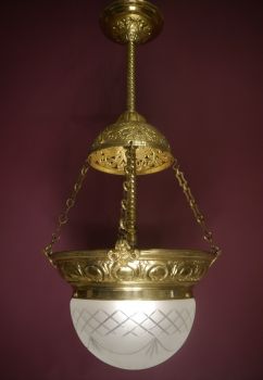 beautiful antique brass lamp single flame