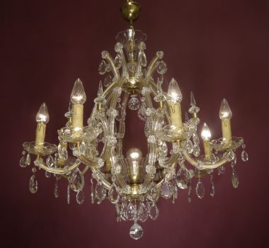 Preview: large marie theresia chandelier 9 lights(only pick up) Preview: large marie theresia chandelier 9 lights(only pick up)