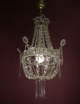 beautiful old italy filigree basket crystal chandelier