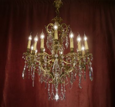 beautiful large french brass bronze chateau chandelier 12 lights