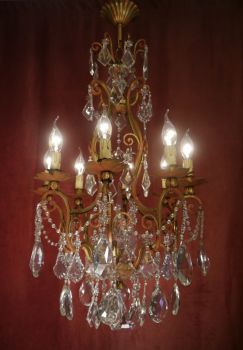 beautiful Italian crystal lights chandelier red color shade