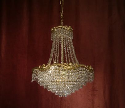 medium wavy circlet gold bronze strass stepped chandelier