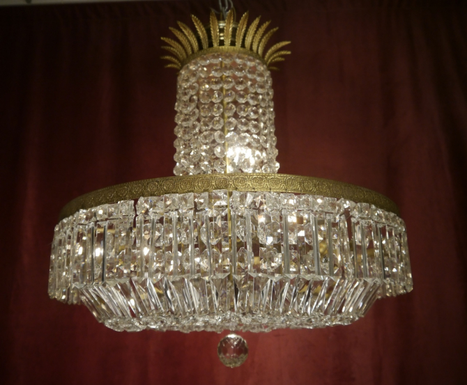 large crystal brass basket chandelier 12 lamps