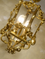 Preview: French Brass & Glass Lantern Chandelier – Vintage Ceiling Light 1960s