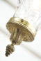 Preview: Antike französische Hängelampe aus Bronze & geschliffenem Glas – Louis XVI Stil