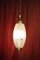 Preview: schmale feine Art Deco Lampe Bronze satiniertes Glas