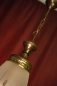 Preview: schmale feine Art Deco Lampe Bronze satiniertes Glas