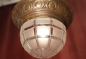 Preview: antike Deckenlampe Plafonniere Bronze geschliffenes Glas