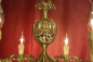 Preview: Eleganter spanischer Messing-Kronleuchter mit sechs Armen