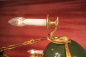 Preview: Beautiful 3-light Empire chandelier in green lacquer with figurative design