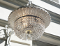 Preview: seltene italienische Deckenlampe Plafoniere Kristall Messing