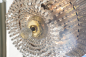 Preview: seltene italienische Deckenlampe Plafoniere Kristall Messing