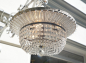 Preview: seltene italienische Deckenlampe Plafoniere Kristall Messing