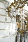 Preview: seltene Form antik Lampe Kronleuchter Bronze Bleikristall 4 flammig
