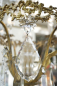 Preview: seltene Form antik Lampe Kronleuchter Bronze Bleikristall 4 flammig