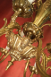 Preview: Spanischer Messing-Kronleuchter mit Maskaronen – 9-flammig – Louis-XV-Stil