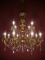 Preview: massiver hoher Putten Kronleuchter üppig Kristallbehang