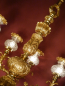 Preview: Außergewöhnlicher 10-flammiger Rokoko-Kronleuchter mit Kristallvasen und Goldbronzepatina