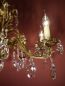 Preview: 6 lights brass chandelier quality crystal heard shape
