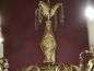 Preview: feiner kleiner Goldbronze Kronleuchter mit antiken Barock Verzierungen