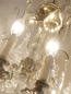 Preview: Schloss-Kronleuchter (Nickel-Patina) mit Kristallbehang & Glasvasen – 18 flammig, ca. 1910–1920