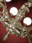 Preview: "Drachen" Kronleuchter alt vernickelt feines Opalglas, Blickfang!