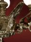 Preview: "Drachen" Kronleuchter alt vernickelt feines Opalglas, Blickfang!