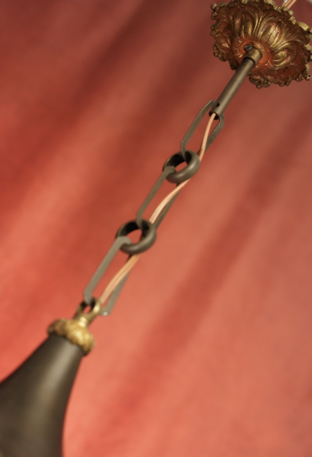 seltener Jugendstiltropfen farbiges Glas Bronze