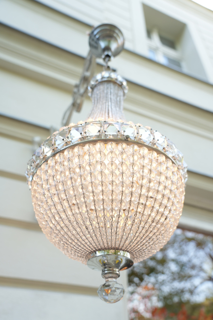 Preview: Korblüster mit Perlenketten silberfarben