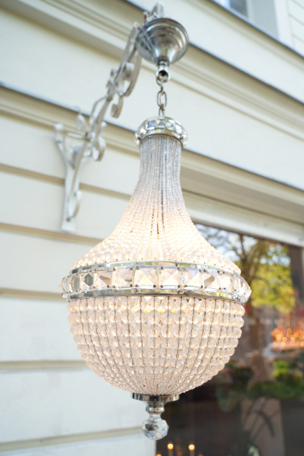 Preview: Korblüster mit Perlenketten silberfarben