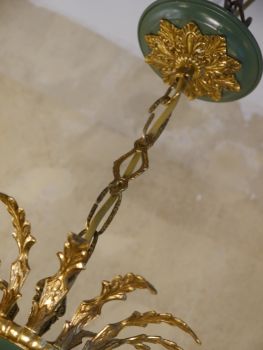 9 light empire chandelier green warm varnish!