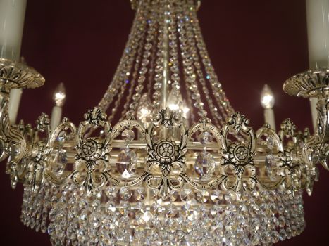 Preview: large stepped chandelier silver only pick up