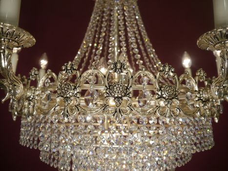 Preview: large stepped chandelier silver only pick up