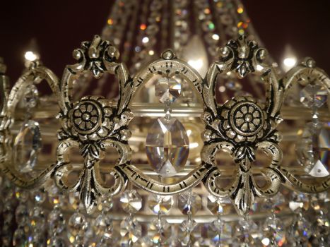Preview: large stepped chandelier silver only pick up