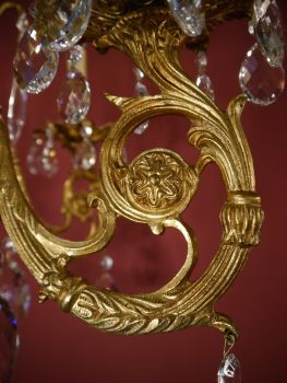 spanischer Kronleuchter ägyptischen Figuren Goldbronze