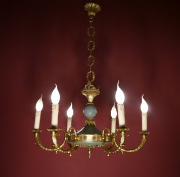 Preview: kleiner Empire Leuchter Lampe lindgrün