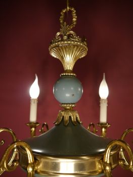 Preview: Kleiner Empire-Kronleuchter, 6-flammig, Frankreich um 1970