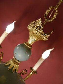 Kleiner Empire-Kronleuchter, 6-flammig, Frankreich um 1970