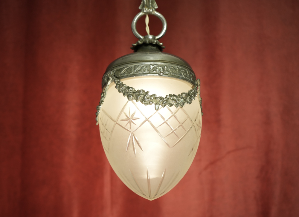 seltene Jugendstil Lampe silber Nickel Adler Figur