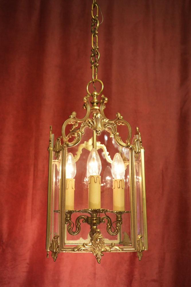 Messing glänzend Laterne 4 flammig