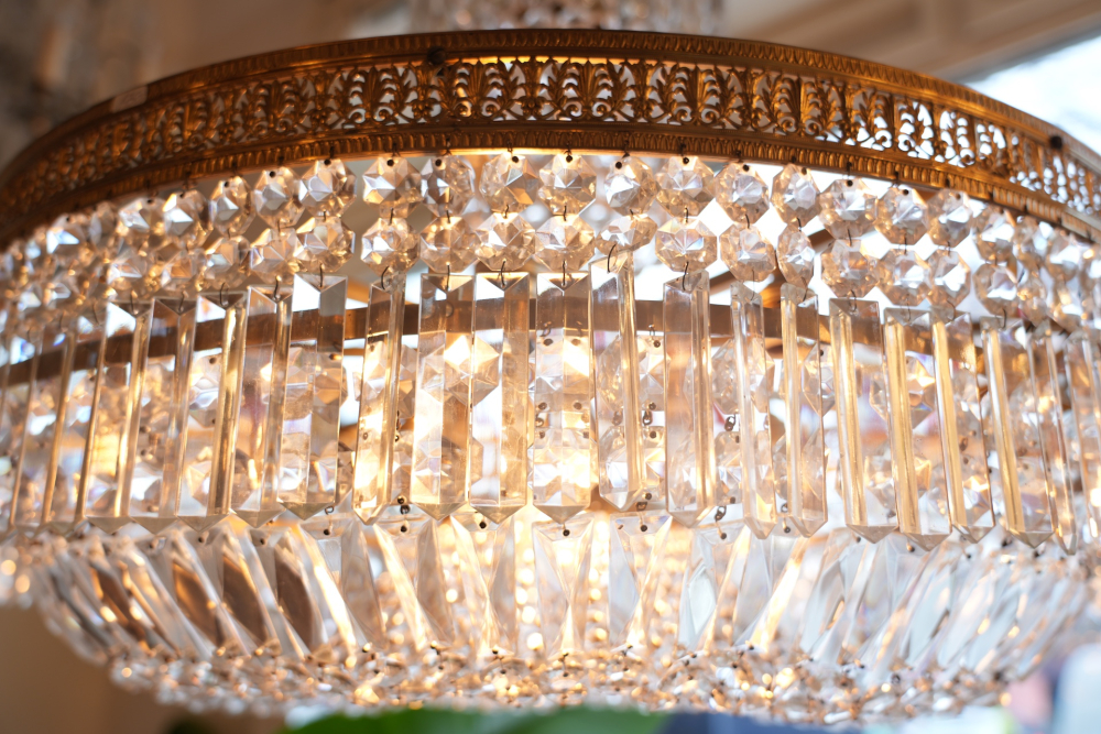 wunderschöner großer Korblüster Messing filigran 12 flammig