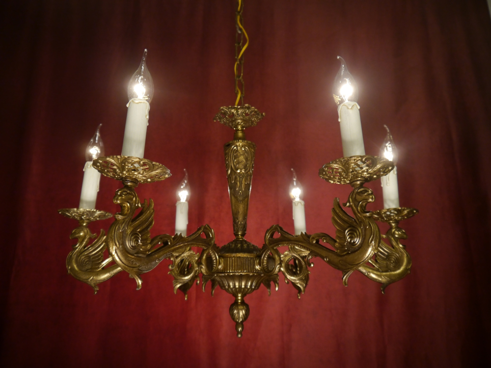 Dragon Arm Chandelier 8 lamps Bronze