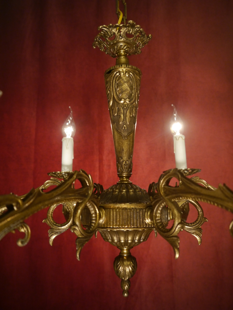 Dragon Arm Chandelier 8 lamps Bronze