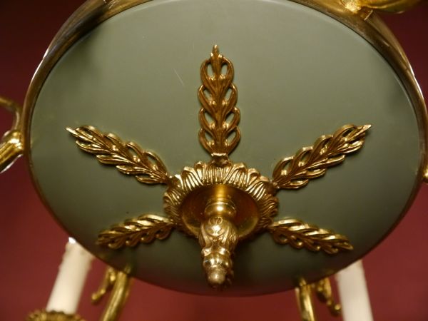 Kleiner Empire-Kronleuchter, 6-flammig, Frankreich um 1970