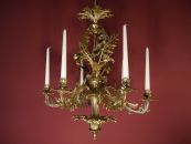 Candles chandelier brass antique, beautiful