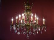 selten spanisch Messing Kronleuchter alt, große Puttenfiguren! Verkauft nach Rheinsberg