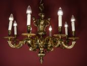 8 flammiger schwerer Mazarin Kronleuchter Leuchter üppig Galionsfiguren